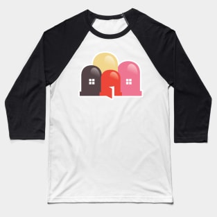 Light bulb and houses sticker logo icon. Energy power in the house idea concept. Real Estate logo design icon. Baseball T-Shirt